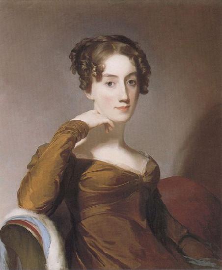  Oil on canvas portrait of Elizabeth McEuen Smith by Thomas Sully